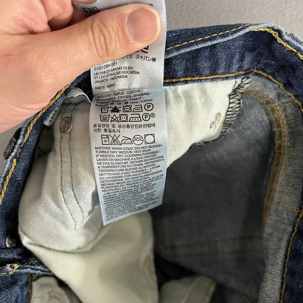 Levis 514 Jeans Mens 34X30 Blue Slim Straight Rocker Classicore Gorpcore Denim